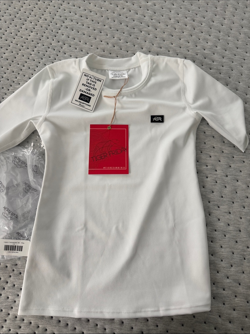 Tiger Friday White Short Sleeve Kids Tee